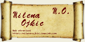 Milena Ojkić vizit kartica